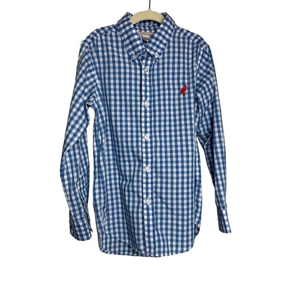 The Beaufort Bonnet Co. Gingham Check Button Down Boy’s Sz. 8 - Picture 1 of 4
